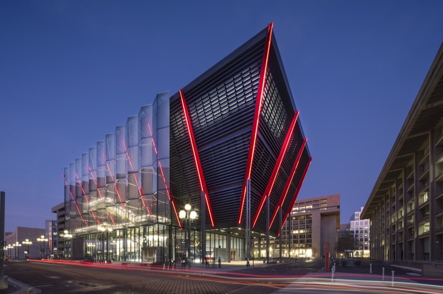 Spy Museum at night
